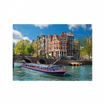 Puzzle Ravensburger - Turul canalului in Amsterdam, 1000  piese