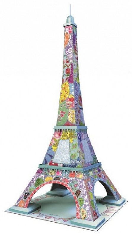 Puzzle 3D Turnul Eiffel colorat, 216 pcs