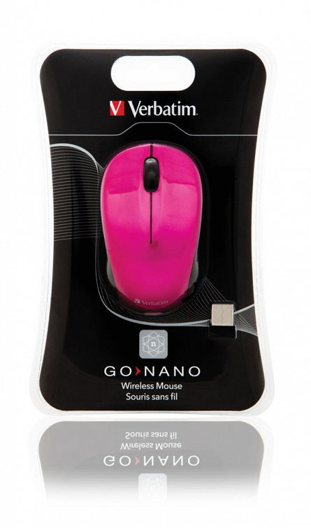 Mouse Verbatim Go Nano, wireless, roz