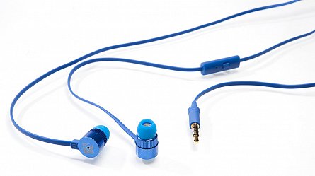 VERBATIM Active Earphones Blue incl. Microphone