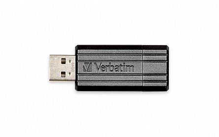 Stick Mem. USB2.0 Verbatim Pinstripe, 64GB, negru