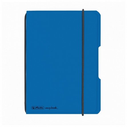 Caiet A6, 40 file, 80 g-mp, dictando, My.Book Flex, albastru deschis transparent