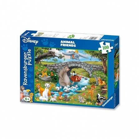 Puzzle lumea animalelor, 100 piese