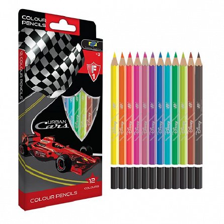 Creioane colorate,12b/set,DP Urban Cars
