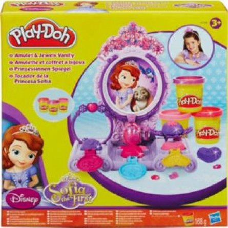 Play Doh amulet and jewels vanity