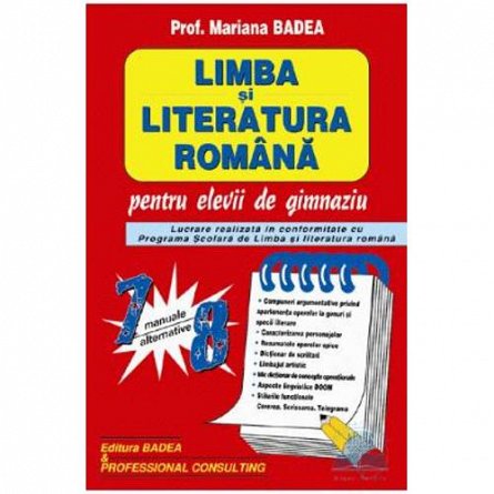 LIMBA SI LITERATURA ROMANA PT CL DE GIMNAZIU 7-8