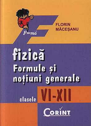 Fizica. Formule si notiuni generale. Clasele VI-XII