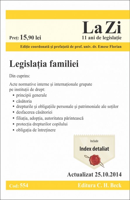 LEGISLATIA FAMILIEI LA ZI COD 554 (ACT 25.10.2014)