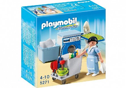 Playmobil-Camerista cu accesorii curatenie