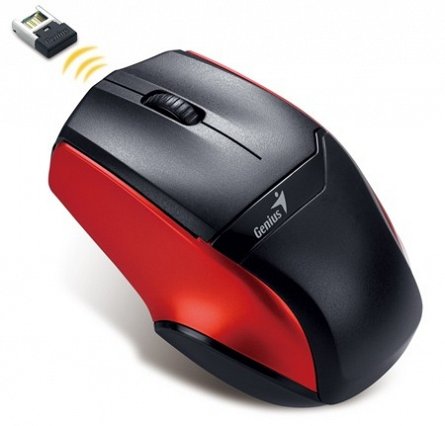 MOUSE WIRELESS GENIUS  "NS-6010", 2.4GHz, Red