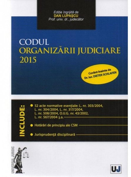 CODUL ORGANIZARII JUDICIARE 2015