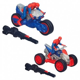 Spiderman-Vehicul lansator,figurina 9.5cm,Go Racers