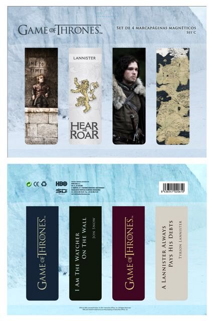 Game of Thrones Magnetic Bookmark Set C