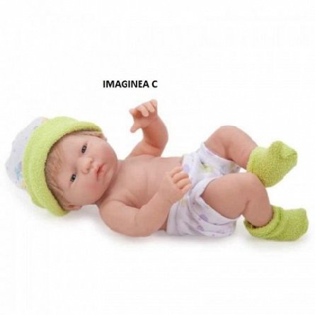 Papusa bebe,hainute verzi,,24cmJC Toys