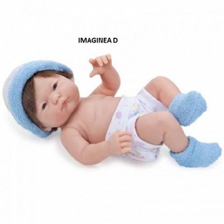 Papusa bebe,hainute blue,24cm,JC Toys