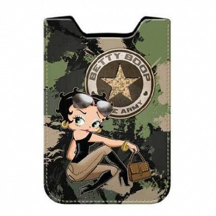 Husa telefon 9x14x1cm,Betty Boop,Army