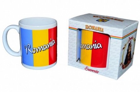 Cana tricolor Romania,cutie 11x10cm