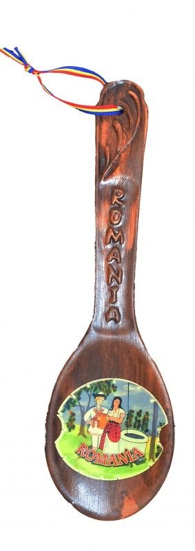 Lingura din lemn Romania, 29cm