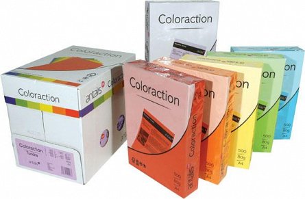 Hartie color A4, 80 g-mp, coala, portocaliu, Coloraction