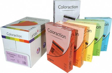 Hartie color pentru copiator, A4, 80 g/mp, coala, portocaliu, Coloraction