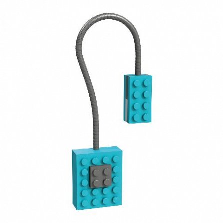 Lampa pt. citit, forma LEGO, albastru - BlockLight XRay