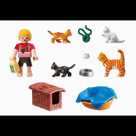 Playmobil-Familie de pisici cu cos