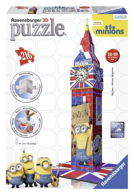Puzzle 3D Minions,Big Ben,216 pcs