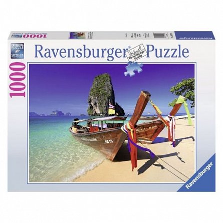 Puzzle Ravensburger - Barcuta Pe Plaja, 1000 piese