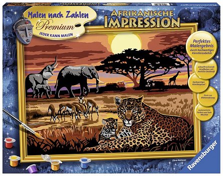 Ravensburger-Pictura pe nr,Safari African,14+