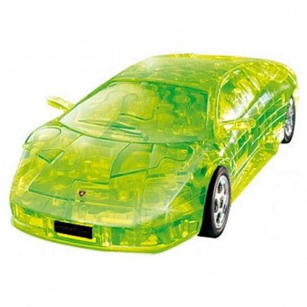 Puzzle 3D, masina Lamborghini, verde transparent, plastic
