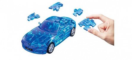 Puzzle 3D,masina,BMW Z4,albstr.transp,plastic