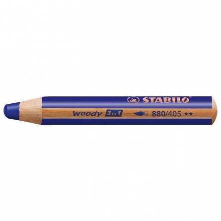Creion colorat Stabilo Woody 3in1, ultramarin