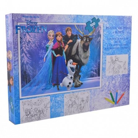 Puzzle 100pcs,coloriaj,Frozen