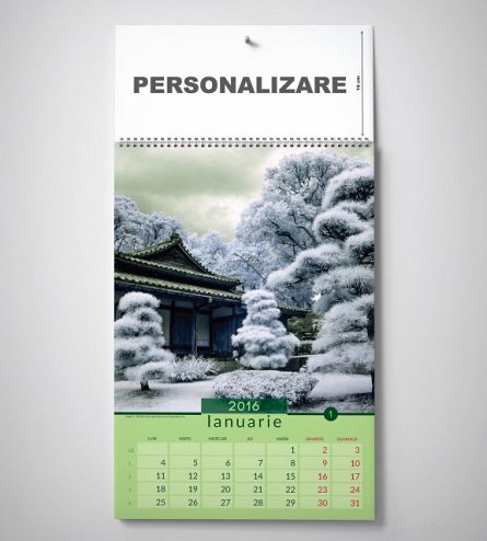 Calendar perete 33x48cm,Gradini,12f,2016