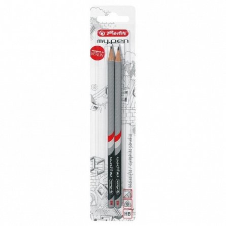 Creion grafit Herlitz, set 2 bucati, HB, fara radiera, my.pen