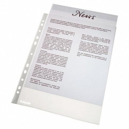 File plastic A4,40mc,standard,Esselte,25buc