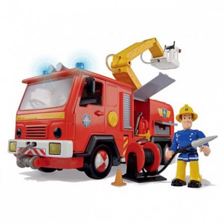 Masina pompierul Sam,Jupiter,cu figurina,28cm