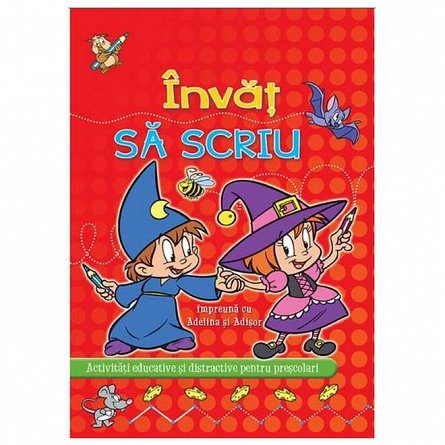 Invat sa scriu impreuna cu Adelina si Adisor
