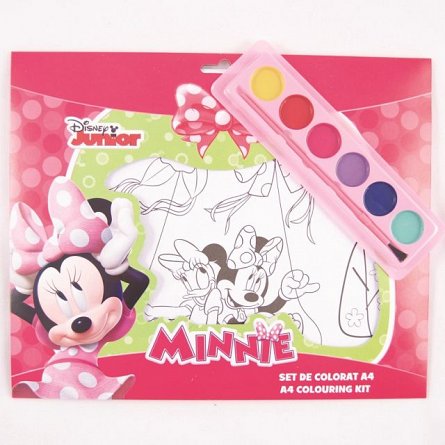 Set coloriaj,acuarele si pensula,Minnie