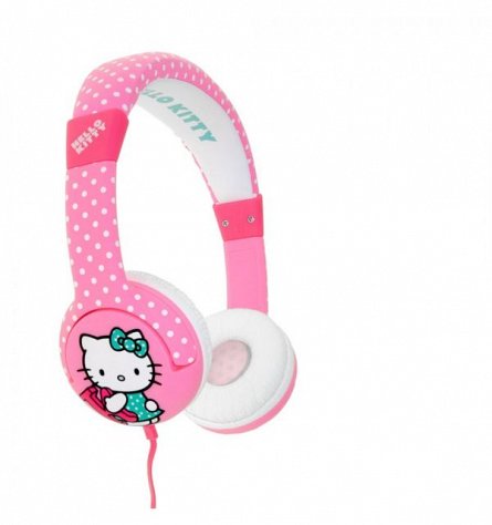 Casti In-Ear Hello Kitty HK0323, jack, roz cu buline