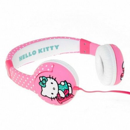Casti In-Ear Hello Kitty HK0323, jack, roz cu buline