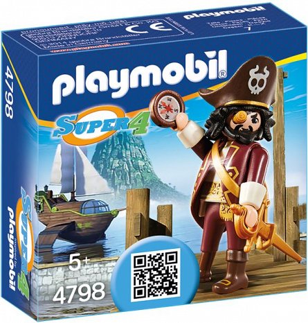 Playmobil-Super 4,piratul, barba