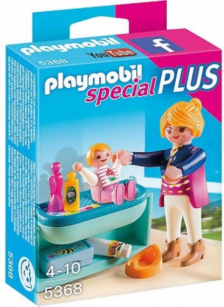 Playmobil-Mama si copilul cu masa de schimbat
