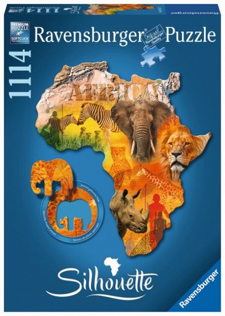 Puzzle contur continentul africa, 1114 piese