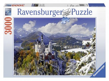 Puzzle castelul neuschwanstein iarna, 3000 piese