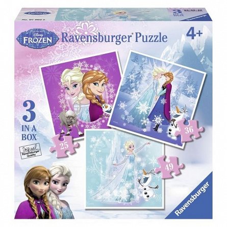 Puzzle Ravensburger - Frozen, 25/36/49 piese