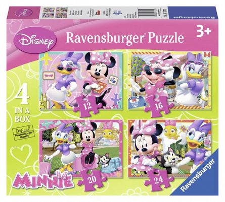 Puzzle Minnie,12/16/20/24pcs,4/set,07127