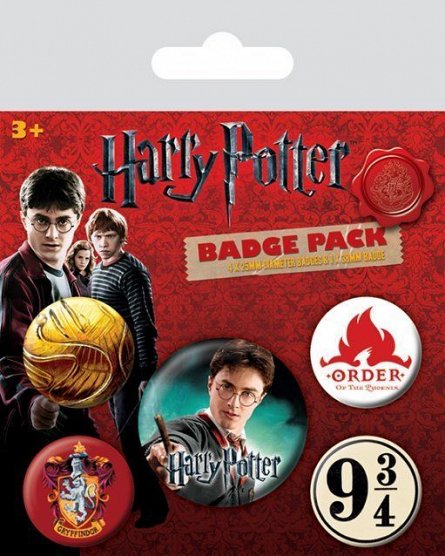 Set 5 insigne Harry Potter (Gryffindor)