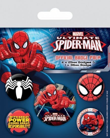 Set 5 insigne Ultimate Spider Man