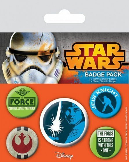 Set 5 insigne Star Wars (Jedi)